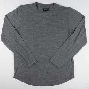 Goodlife T-Shirt Men's XL LS Crew Neck Curved Hem Tri Blend Heather Gray USA